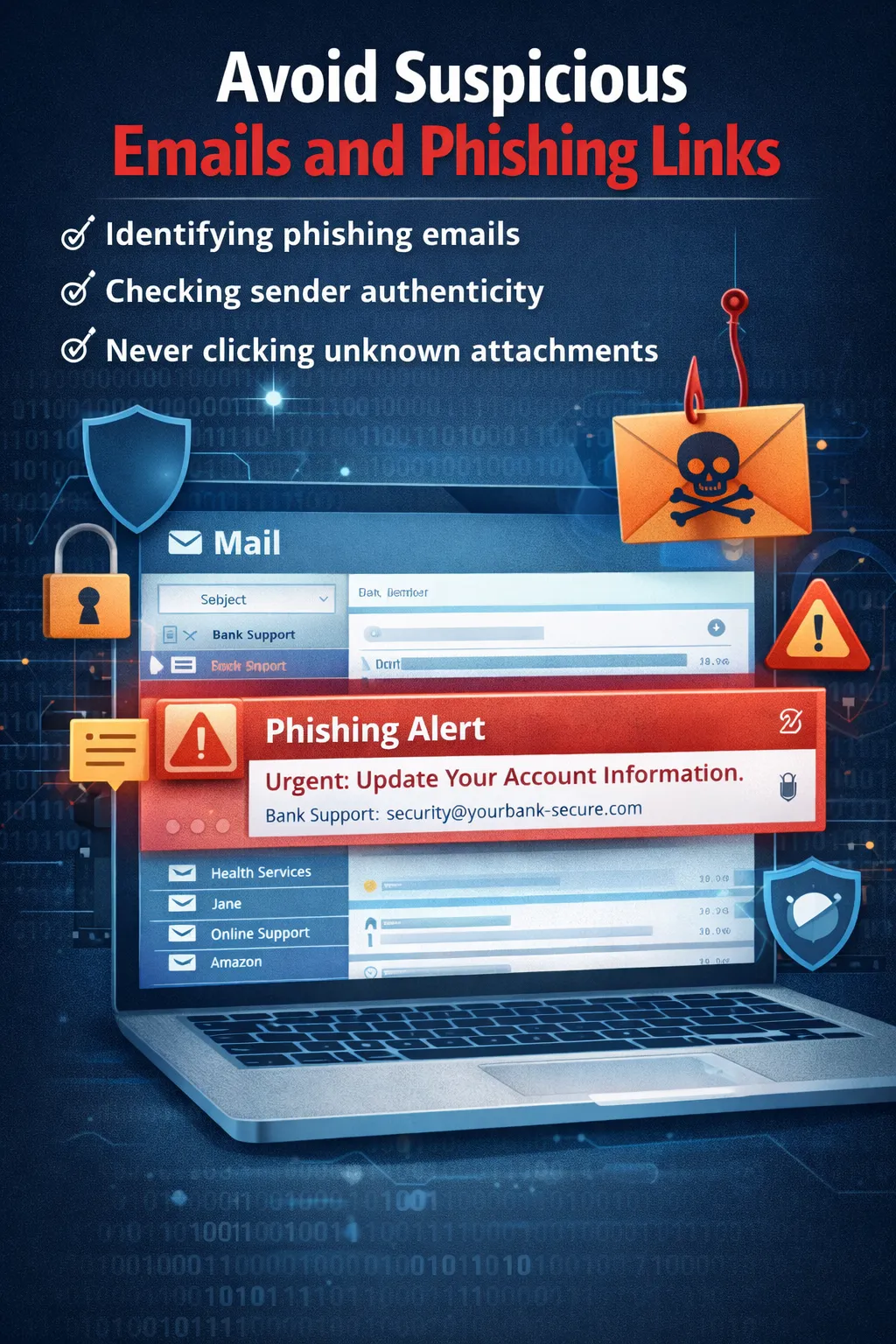 Avoid Suspicious Emails and Phishing Links