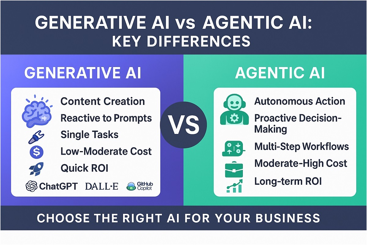 Generative AI vs Agentic AI