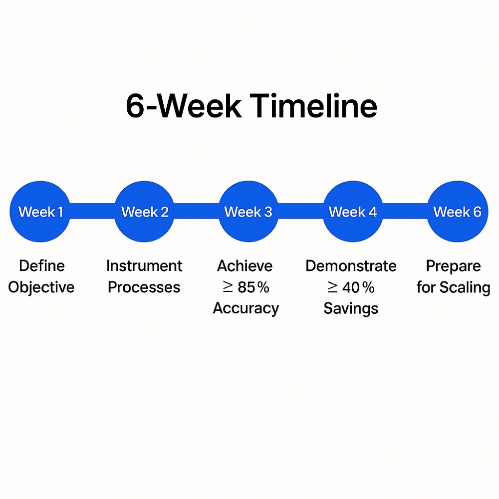 Six week timeline