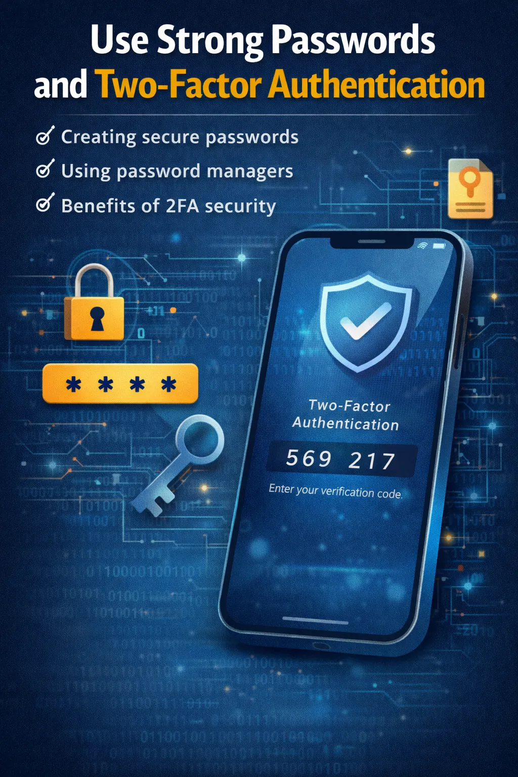 Use Strong Passwords and Two-Factor Authentication